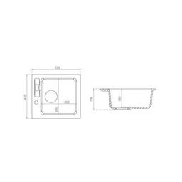 Мийка кухонна Axis Group Malibu 20 Moonlight grey 50 (1.102.110.50)