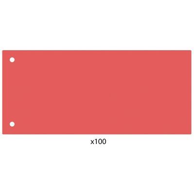 Роздільник сторінок Economix 240х105 мм , пластик, червоний, 100 шт (E30811-03)