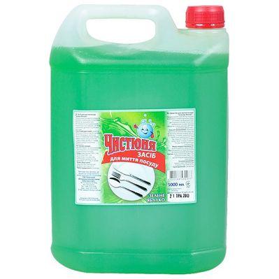 Средство для ручного мытья посуды Чистюня Зеленое яблоко 5 л (4820168430077)