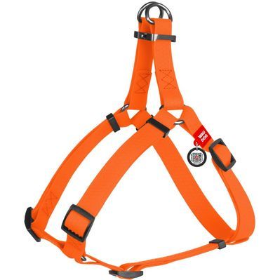 Шлея для собак WAUDOG Waterproof з QR-паспортом S Ш 15 мм Д 40-55 см помаранчева (27644)