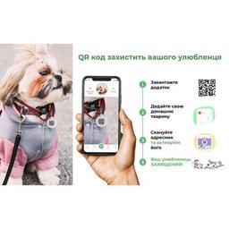 Шлей для собак WAUDOG Nylon с QR-паспортом "ВАУ" M (5411)