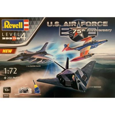 Збірна модель Revell набір до 75-ї річниці US Air Force 3 літаки рівень 4 , 1:72 (RVL-05670)