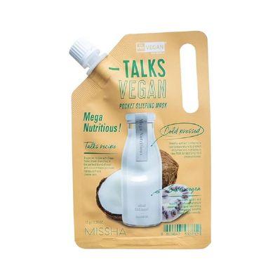 Маска для обличчя Missha Talks Vegan Squeeze Pocket Sleeping Mask Mega Nutritious 10 г (8809643533812)