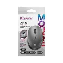 Мишка Defender Auris MB-027 Silent Wireless Grey (52029)