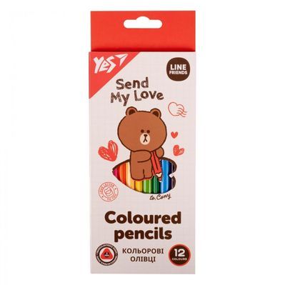 Олівці кольорові Yes Line Friends 12 кол (290705)