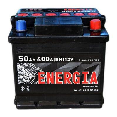 Аккумулятор автомобильный ENERGIA 50Ah Ев (-/+) (400EN) (22385)