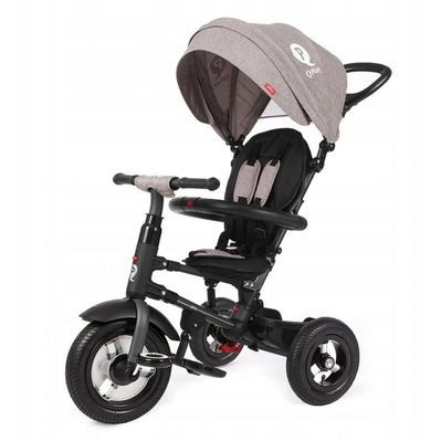 Дитячий велосипед QPlay Rito Rubber Grey складаний триколісний (S380-10GreyRubber)