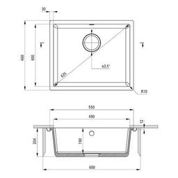 Мойка кухонная Deante Corda (ZQA G10C)