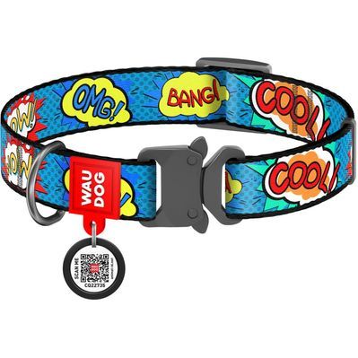 Нашийник для тварин WAUDOG Nylon "ВАУ" металічна пряжка-фастекс L (5111)