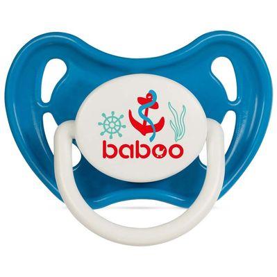 Пустышка Baboo латексная, голубая, Marine, 6+ мес (5-042)