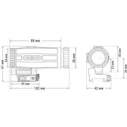 Увеличитель для прицела Holosun HM3X 3x magnifier (747035)