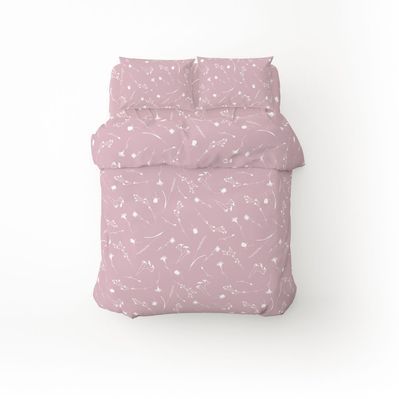 Постільна білизна Home Line Волошки лілово-сірий бязь полуторний (173834)