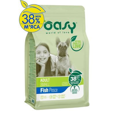 Сухий корм для собак OASY LIFESTAGE Adult Small риба 3 кг (8054329510100)