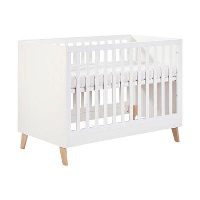 Ліжечко Klups Noah з перегородкою 120 х 60 см Біле (NOAH1)