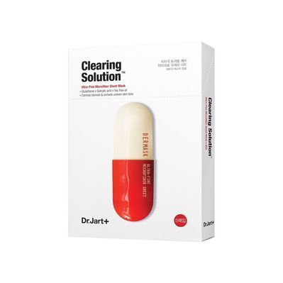 Маска для обличчя Dr.Jart+ Dermask Clearing Solution Ultra-Fine Microfiber Face Sheet Mask Очищувальна 27 г x 5 шт. (8809642712645)