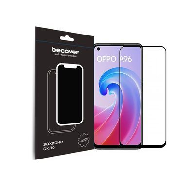 Скло захисне BeCover Oppo A96 Black (709770)