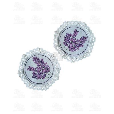 Серветка на стіл Прованс набір під чашку Лаванда D-14 см 2 шт (4823093438873)