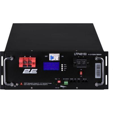 Батарея LiFePo4 2E LiFePO4 48V-150Ah, 19" LCD 16S (2E-LFP48150-LCD)