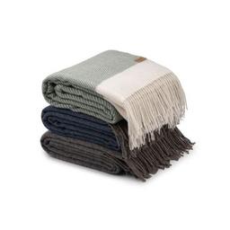 Плед Ardesto Leonardo Doubleface 100% вовна 140x200 см тауп-синій (ART0405LD)