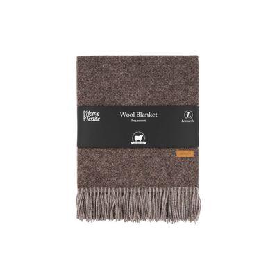 Плед Ardesto Leonardo Doubleface 100% шерсть 140x200 см тауп-шоколад (ART0404LD)