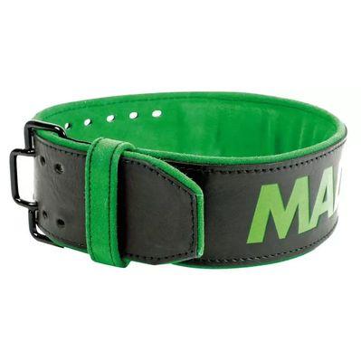 Атлетичний пояс MadMax MFB-302 Quick Release Belt шкіряний Black/Green L (MFB-302_L)