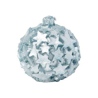 Свеча Novogod`ko Шар 9*9см, серебро, парафин (974673)