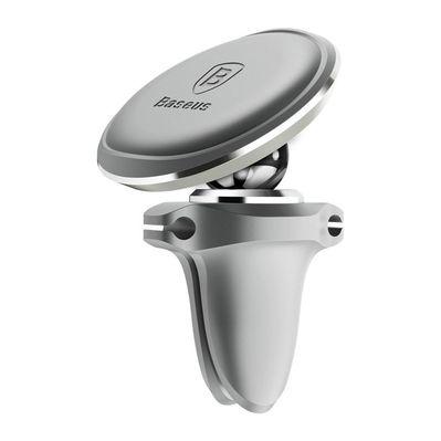 Универсальный автодержатель Baseus Magnetic with cable clip (на решетку) silver (SUGX-A0S)