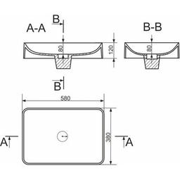 Раковина GRANADO Fredes white gel (gbs0305g)