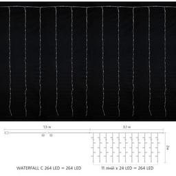 Гірлянда Delux Waterfall С 264LED 3х2 м синій/прозорий IP20 (90018005)