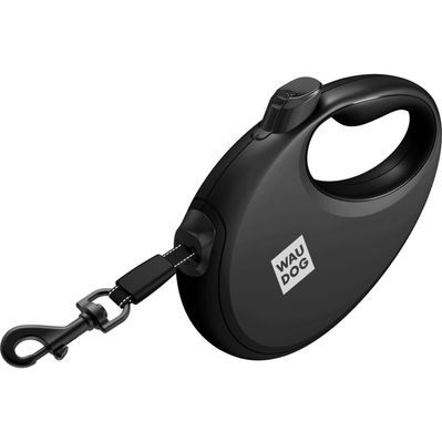 Повідок для собак WAUDOG R-leash з контейнером для пакетів S до 12 кг 3 м чорний (26281)