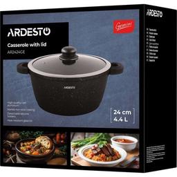 Кастрюля Ardesto Gemini Anzio скляна кришка 24 см 4,4 л чорна (AR2424GE)