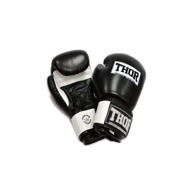 Боксерські рукавички Thor Sparring PU-шкіра 16oz Чорно-білі (558(PU) BLK/WH 16 oz.)