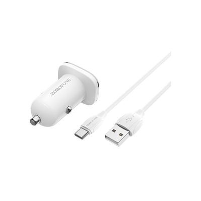 Зарядний пристрій BOROFONE BZ12A single port USB-A White (BZ12ACW)