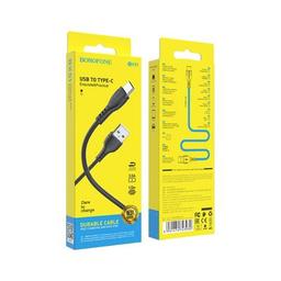 Дата кабель USB 2.0 AM to Type-C 1.0m BX51 Triumph 3A Black BOROFONE (BX51CB)
