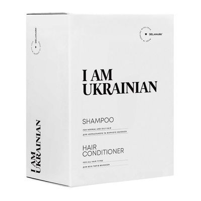 Набір косметики DeLaMark I Am Ukrainian Шампунь універсальний 500 мл + Кондиціонер для всіх типів волосся 500 мл (4820152333469)