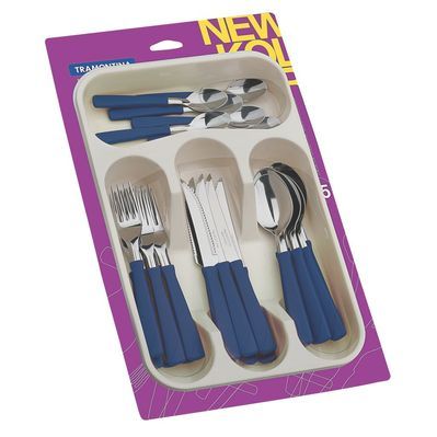Набір столових приборів Tramontina New Kolor 25 предметів в лотку Синій (23198/175)