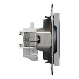 Розетка Schneider Electric ASFORA без заземлення сталь (EPH3000162)