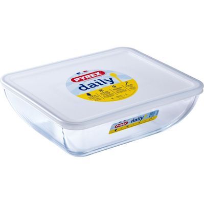 Форма для випікання Pyrex Daily з кришкою прямокутна 25 х 20 см 2.25 л (343P000/3646)