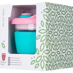 Термокружка Ringel Emotion 200 мл бірюза/рожева (RG-6121-200/2)