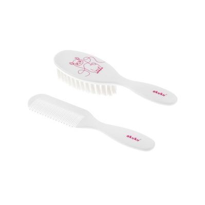 Набір для догляду за дитиною Akuku щітка з гребінцем Лама (A0083)