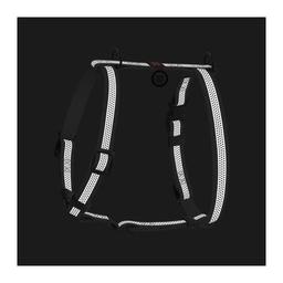 Шлей для собак WAUDOG Waterproof анатомическая Н-образная, светоотражающая S серая (328011)