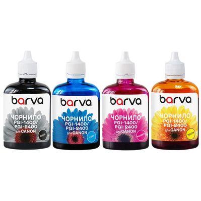 Чернила Barva Canon PGI-1400/PGI-2400 4x100 мл, Pigm. (C1400-100-MP)