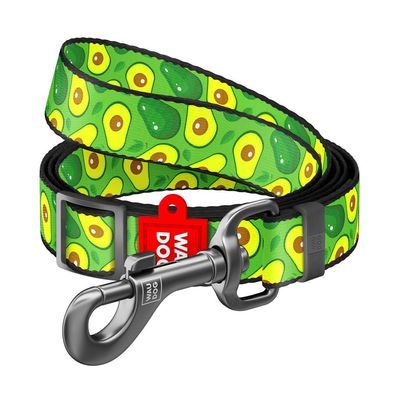 Повідок для собак WAUDOG Nylon "Авокадо" регульований S Ш 15 мм Д 152-183 см (5355)