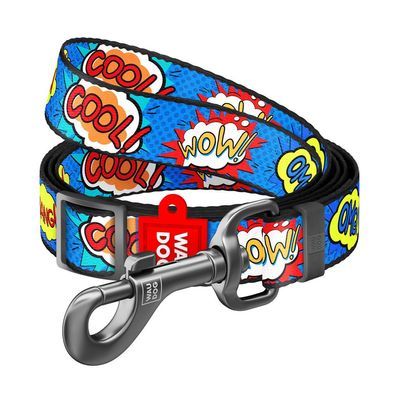 Повідок для собак WAUDOG Nylon "ВАУ" регульований L Ш 25 мм Д 152-183 см (5310)