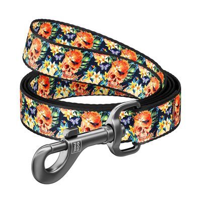 Повідок для собак WAUDOG Nylon "Гламурні черепа" L 25 мм х 122 см (4936)