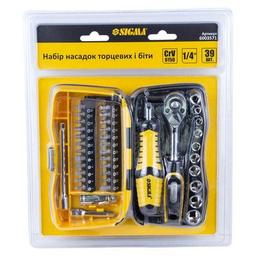 Набор инструментов Sigma насадок торцевых и бит 1/4" 39шт CrV (6003571)