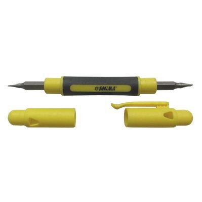 Викрутка Sigma кишенькова з двосторонніми бітами 4в1 CrV (4002181)