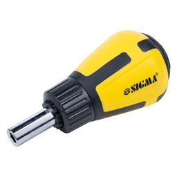 Отвертка Sigma с реверсом и двухсторонними битами 6в1 CrV (4001901)
