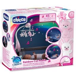 Мобиль Chicco проектор на кроватку 3 в 1 "Радуга" розовый (11041.10)
