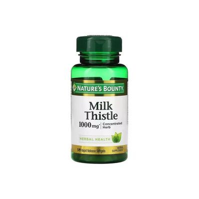 Трави Nature's Bounty Розторопша, 1000 мг, Milk Thistle, 50 гелевих капсул (NRT-01947)